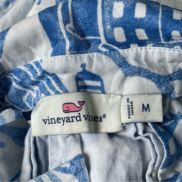 Vineyard Vines halter lighthouse fit flare Dress blue white 47150 - Picture 13 of 16